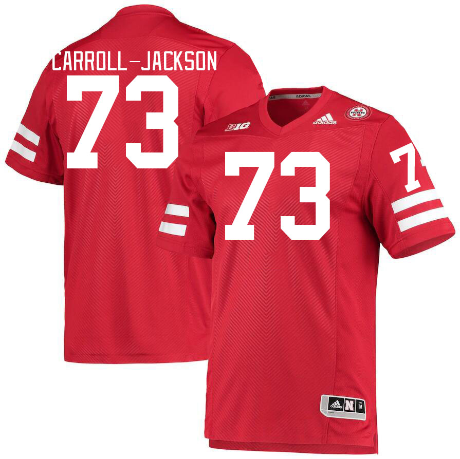 Men #73 Vincent Carroll-Jackson Nebraska Cornhuskers College Football Jerseys Stitched Sale-Red